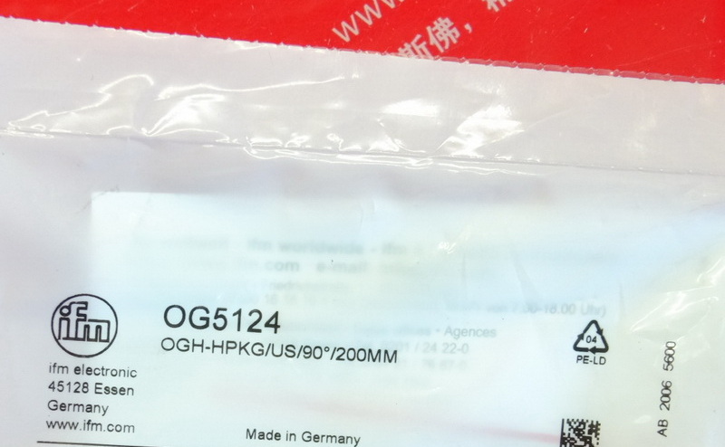 Ifm OG5124 易福门带背景消除的漫反射光电开关 OGH-HPKG/US/90°/200MM