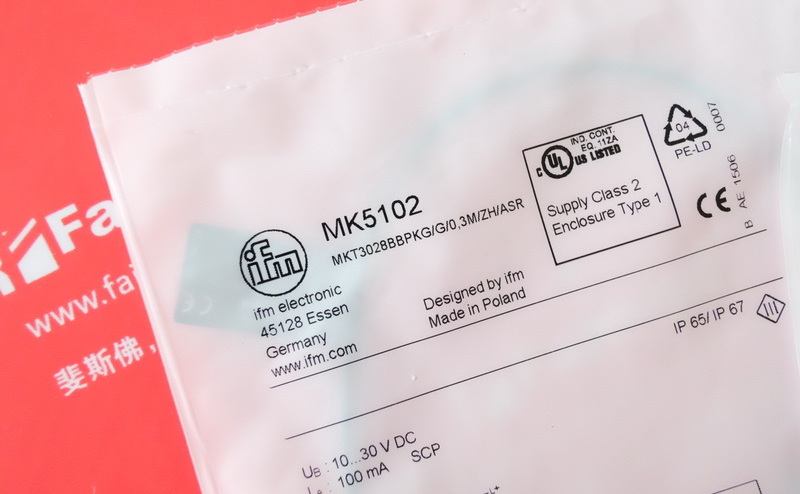 Ifm MK5102 易福门T型槽气缸开关 MKT3028BBPKG/G/0,3M/ZH/ASR