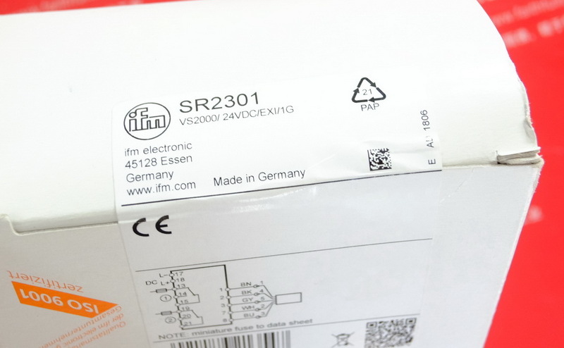 Ifm SR2301 易福门流量传感器的控制显示器 VS2000/ 24VDC/EXI/1G