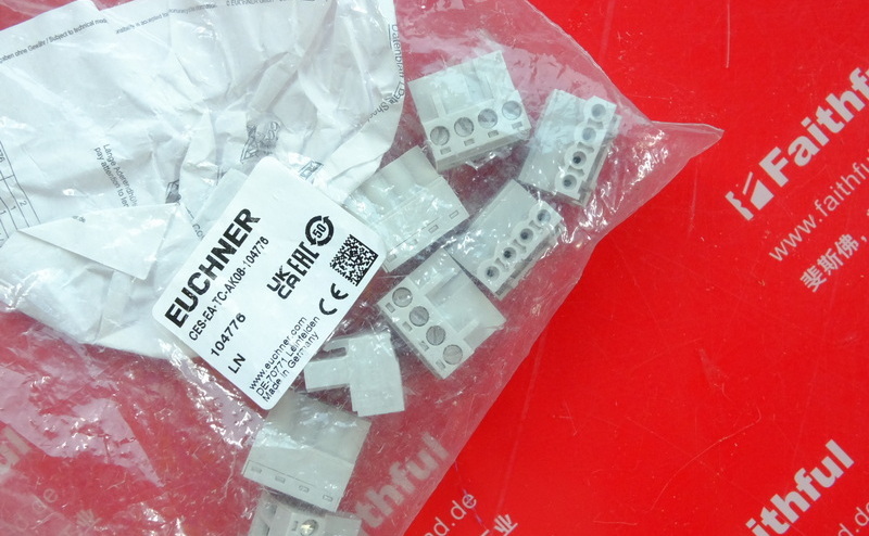 Euchner 104776 安士能CES-AZ-.ES-04B和CES-AR-AES-12评估单元接配线配件 CES-EA-TC-AK08-104776 螺钉端子