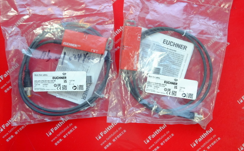 Euchner 105746 安士能非接触式安全开关 CES-AR-CR2-AH-SA-105746，M12圆形接插头，PUR