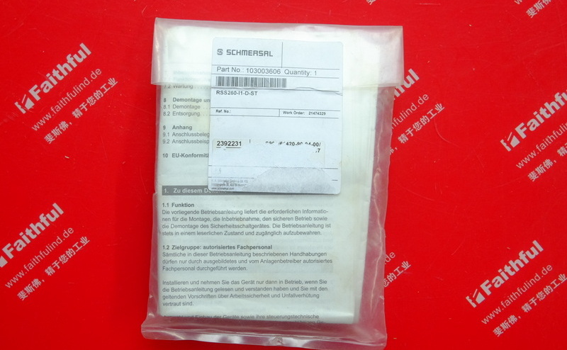 Schmersal 103003606 施迈赛电子安全传感器 RSS260-I1-D-ST