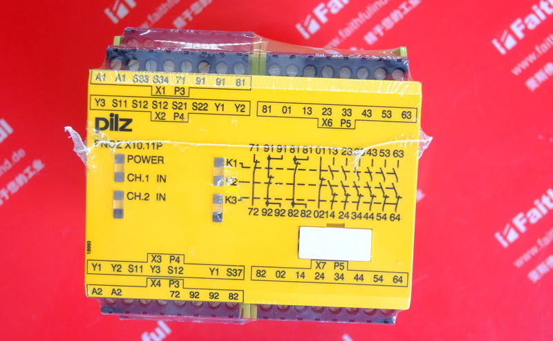 pilz 777750 皮尔磁安全继电器模块 PNOZ X10.11P 24VDC 6n/o 4n/c 6LED