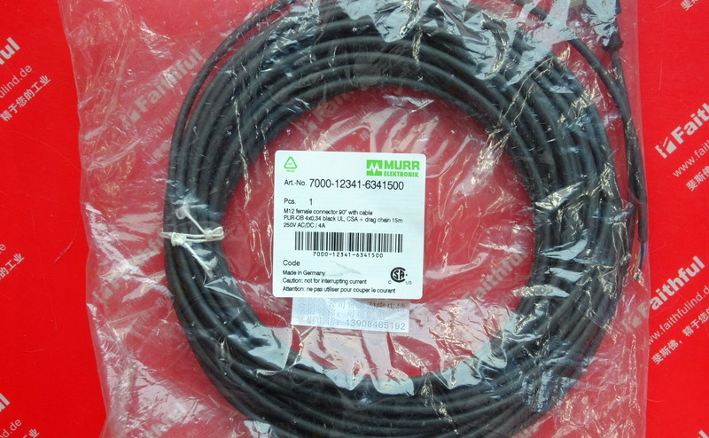 Murr Elektronik 7000-12341-6341500 穆尔连接线 M12 4芯 15米