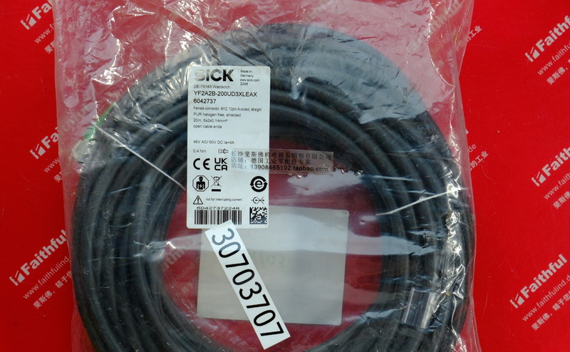 Sick YF2A2B-200UD3XLEAX 西克连接线 6042737 M12 12芯 20m 屏蔽