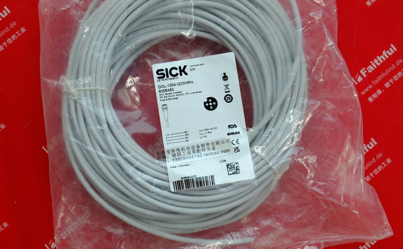 Sick DOL-1204-G25MRN 西克连接线 6058480 M12 4芯 25米 卫生级